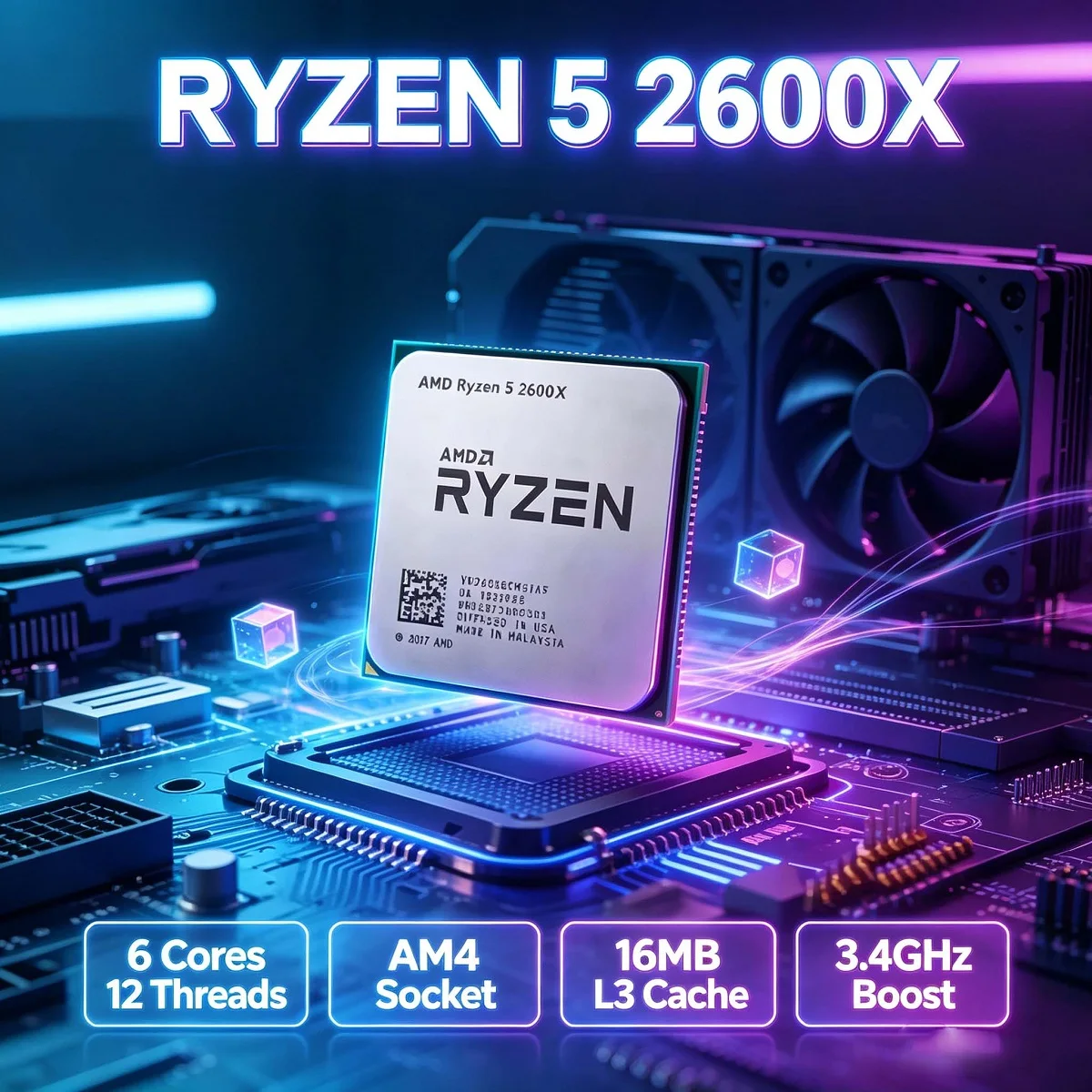 Amd Cpu Ryzen 5 - Procesador AMD Ryzen 5 2600X AM4