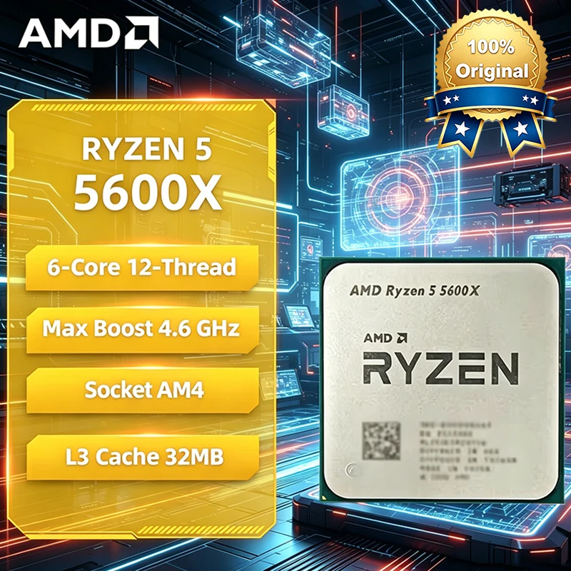 Amd Cpu Ryzen 5 - CPU AMD Ryzen 5 5600X, Procesador