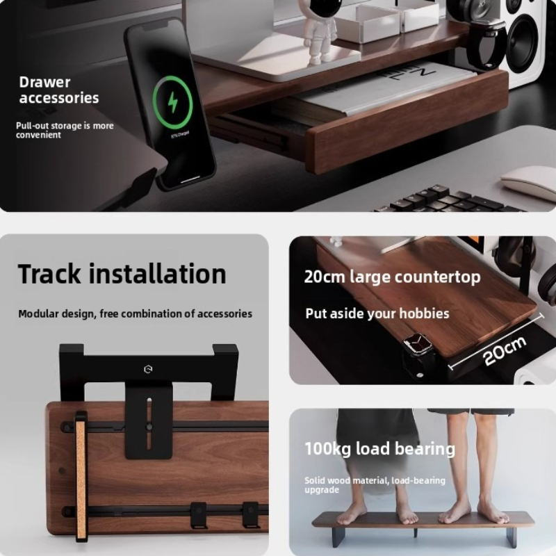 Laptop Accessories Box - Caja de Almacenamiento Metálica para Monitor