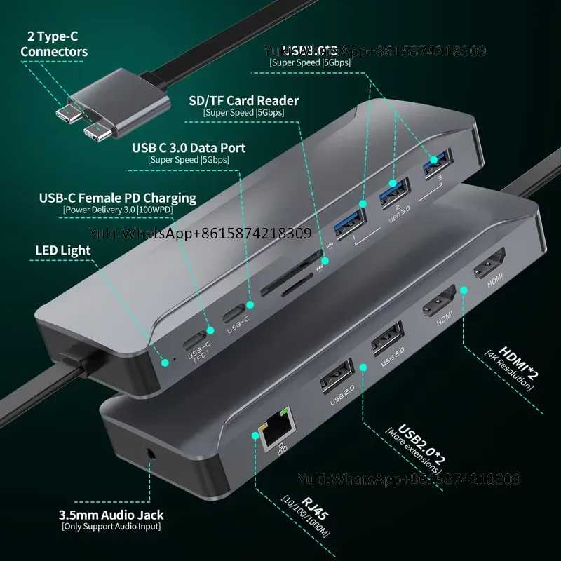 Estación de Acoplamiento con D - Usb C Docking Hub reseña y precio