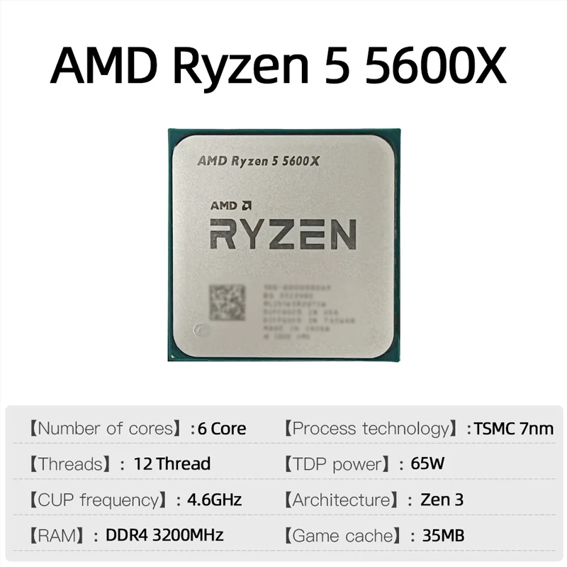 Procesador AMD Ryzen 5 5600X,  - Amd Cpu Ryzen 5 reseña y precio