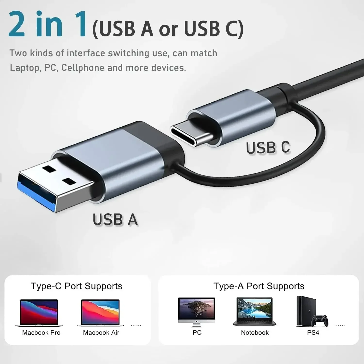 Hub de USB-C 8 en 2 con lector - Usb C Docking Hub reseña y precio