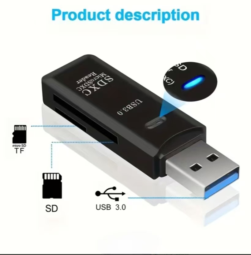 2 in 1 USB 3.0 Card Reader Mic - Laptop Related Accessories reseña y precio