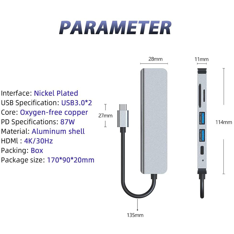 Estación de acoplamiento 6 en  - Usb C Docking Hub reseña y precio